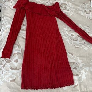 Off the Should Red Fashion Nova Dress